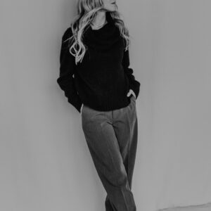 Strickpullover mit Wasserfall-Ausschnitt Loya