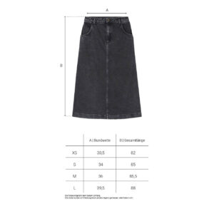 Jeansrock in Midilänge