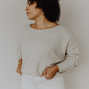 Strickpullover mit U-Boot-Ausschnitt (versch. Farben)