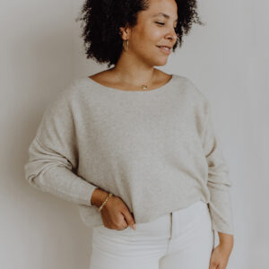 Strickpullover mit U-Boot-Ausschnitt (versch. Farben)