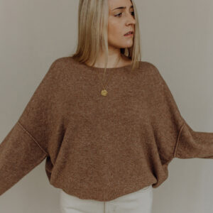 Strickpullover mit U-Boot-Ausschnitt (versch. Farben)