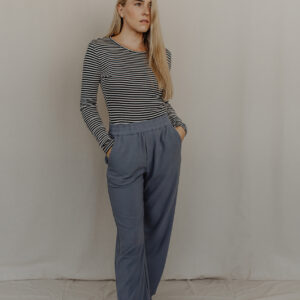 Gestreiftes Basic-Langarmshirt Laini