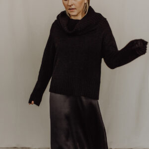 Strickpullover mit Wasserfall-Ausschnitt Loya