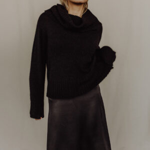 Strickpullover mit Wasserfall-Ausschnitt Loya