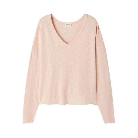 Langarmshirt mit V-Ausschnitt (versch. Farben)