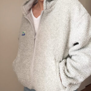 Teddy-Jacke mit Kapuze