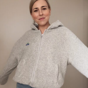 Teddy-Jacke mit Kapuze