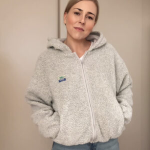 Teddy-Jacke mit Kapuze