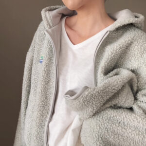 Teddy-Jacke mit Kapuze