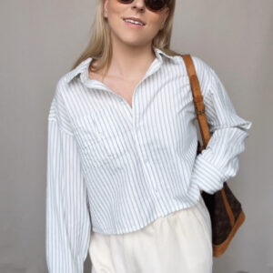 Verkürzte Bluse mit Streifen Emmelia