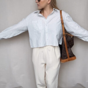 Verkürzte Bluse mit Streifen Emmelia