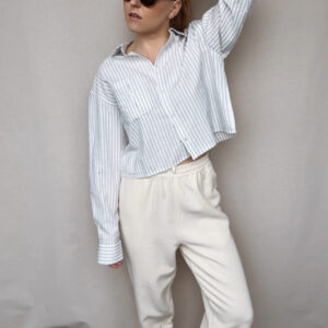 Verkürzte Bluse mit Streifen Emmelia