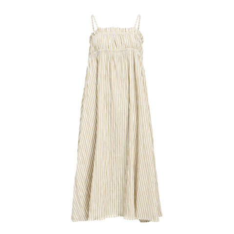 Gestreiftes Midikleid mit Spaghettiträgern Fine (versch. Farben)