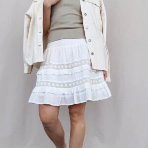 Verspielter Minirock mit Volants Viljana