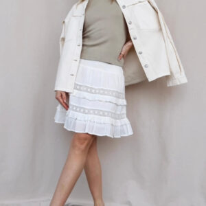 Verspielter Minirock mit Volants Viljana