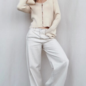 Ripp-Strickjacke mit Perlenknöpfen Costica (versch. Farben)