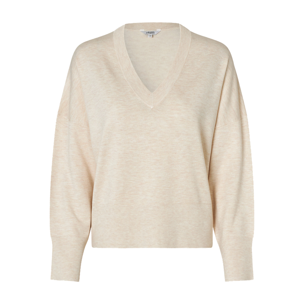 Leichter Strickpullover Gillian mit V-Ausschnitt (versch. Farben)