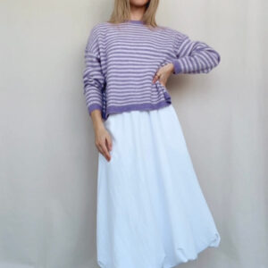 Strickpullover mit Streifen