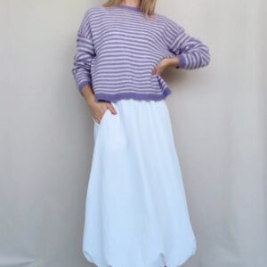 Strickpullover mit Streifen