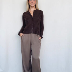 7/8-Satinhose mit weitem Bein