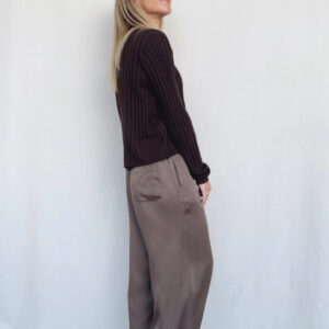 7/8-Satinhose mit weitem Bein