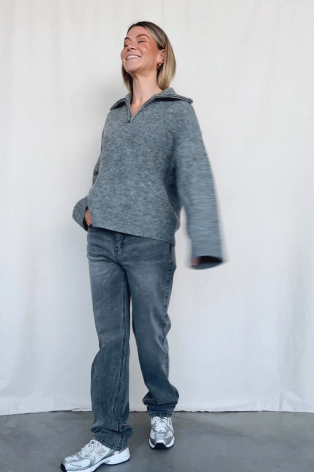 Strickpullover mit Zipper Diana – Bild 3
