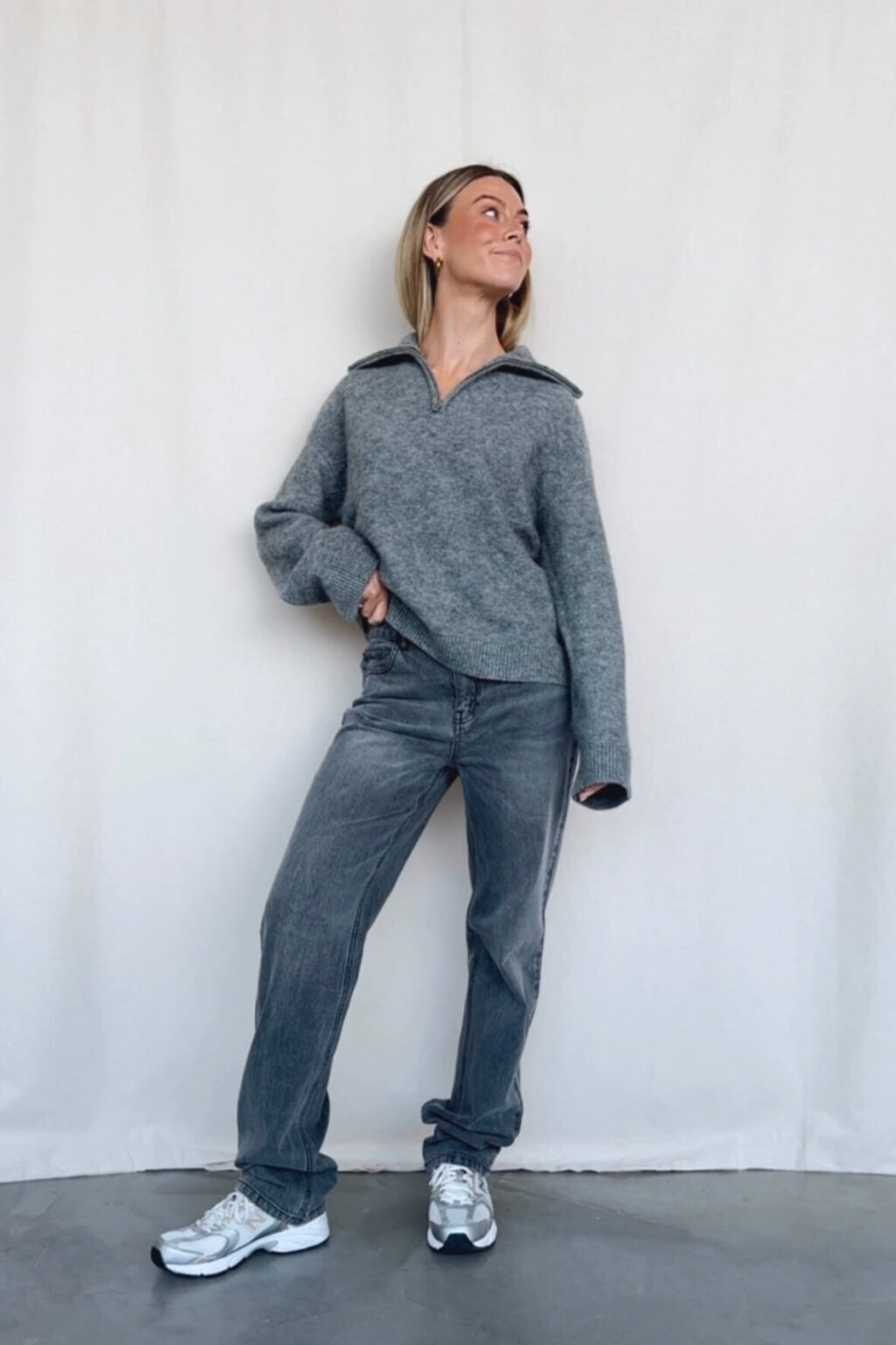 Strickpullover mit Zipper Diana – Bild 2