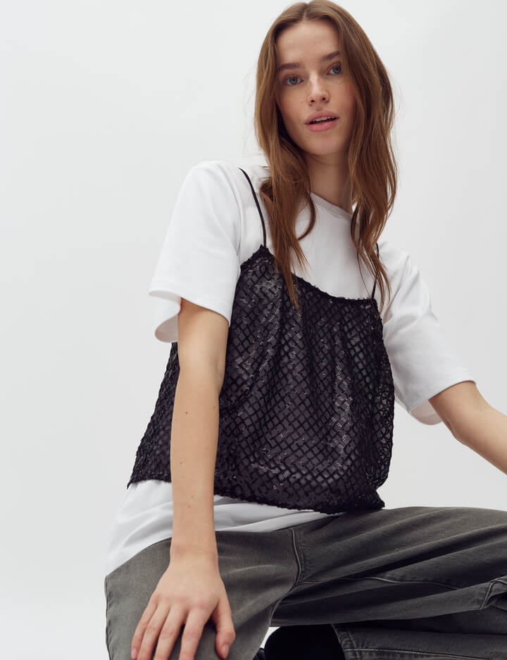 Pailletten-Top Amara