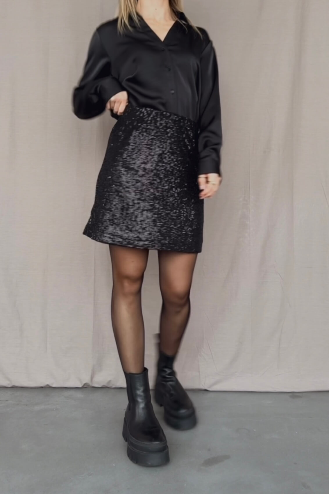 Pailletten-Minirock Orice