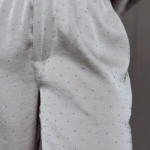 Satinhose mit Strasssteinen Asaka