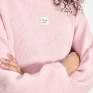 Verkürzter Strickpullover