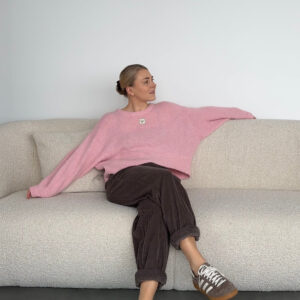 Verkürzter Strickpullover