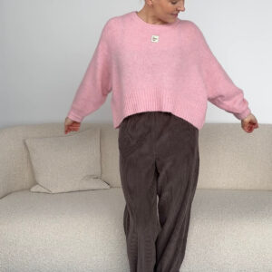 Verkürzter Strickpullover