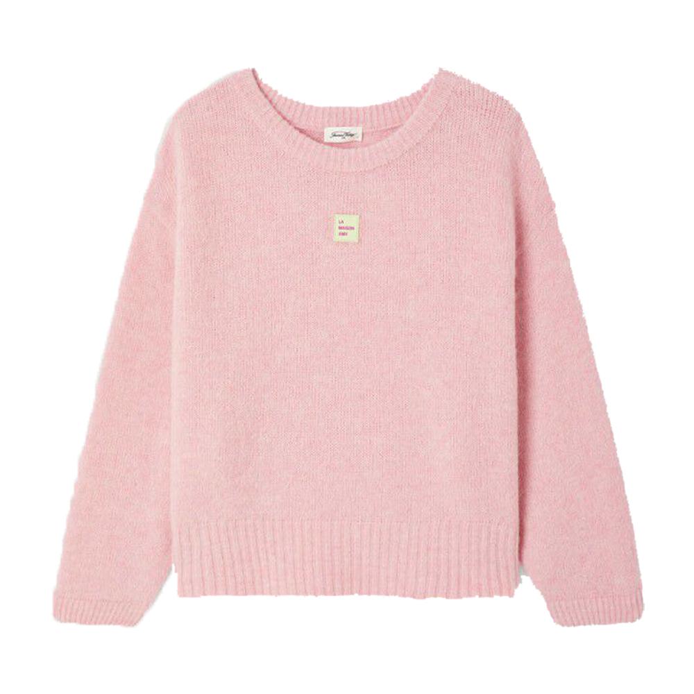 Verkürzter Strickpullover