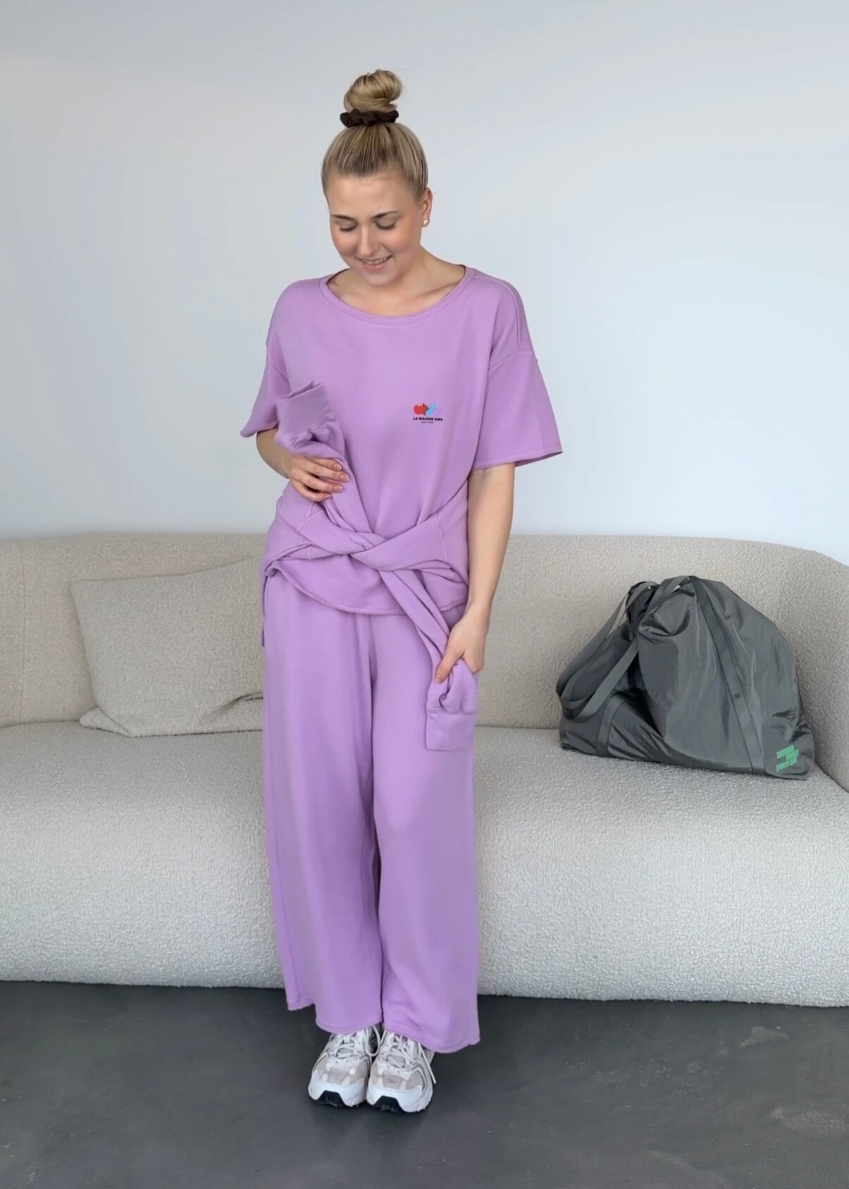 Weite Sweatpants in 7/8-Länge