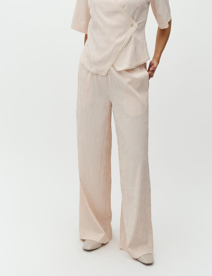 Weite Hose mit Streifen Leonella