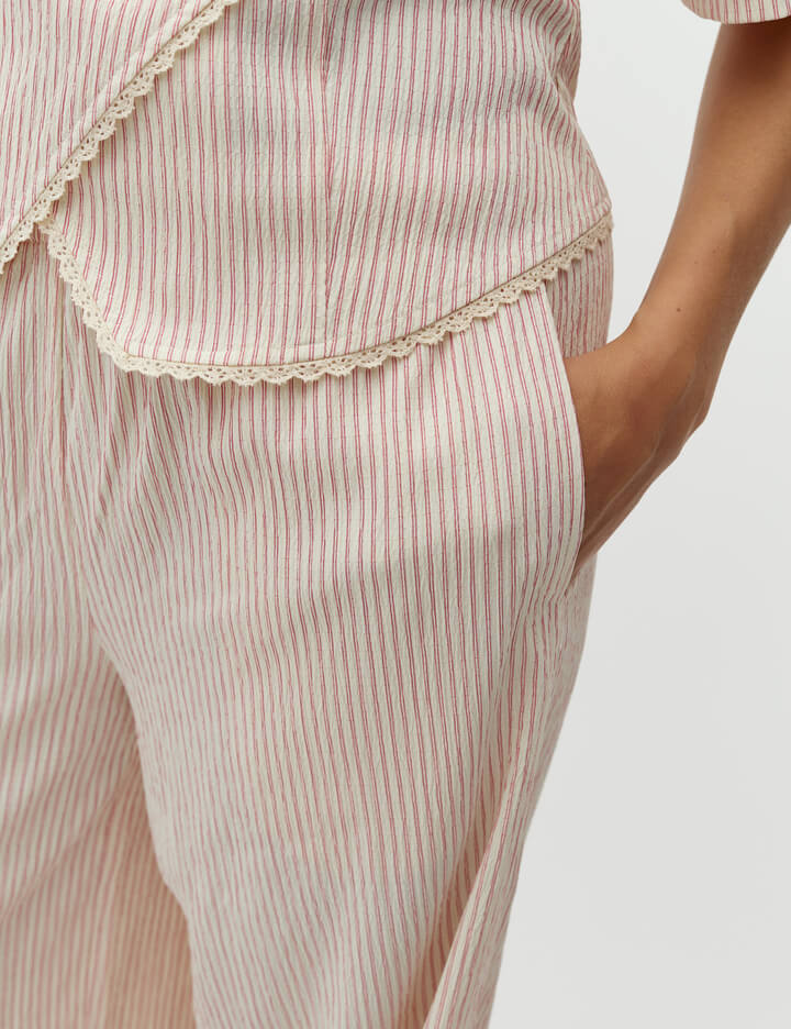 Weite Hose mit Streifen Leonella